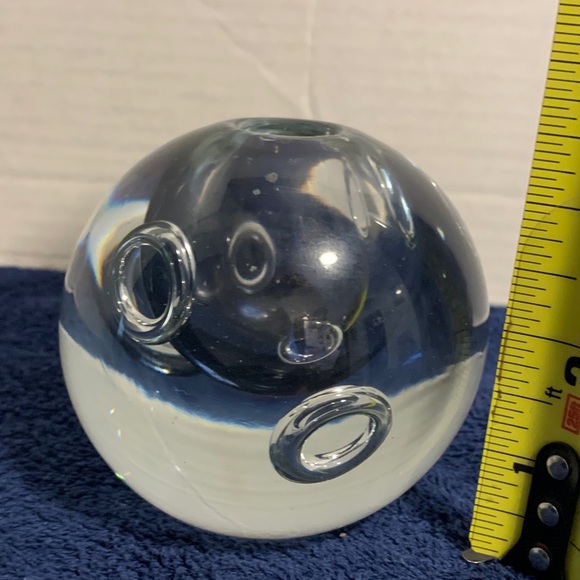 Clear Glass Bubble Vase - Picture 8 of 8